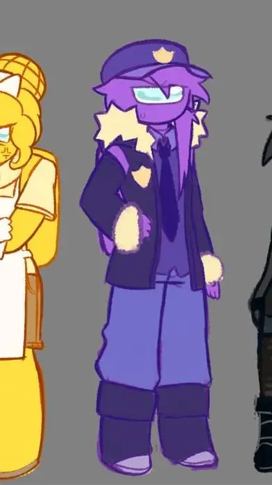 ai character: Security Purple background