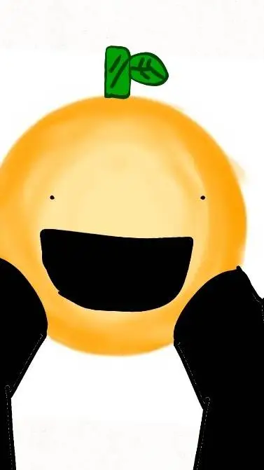 ai character: orange creature background
