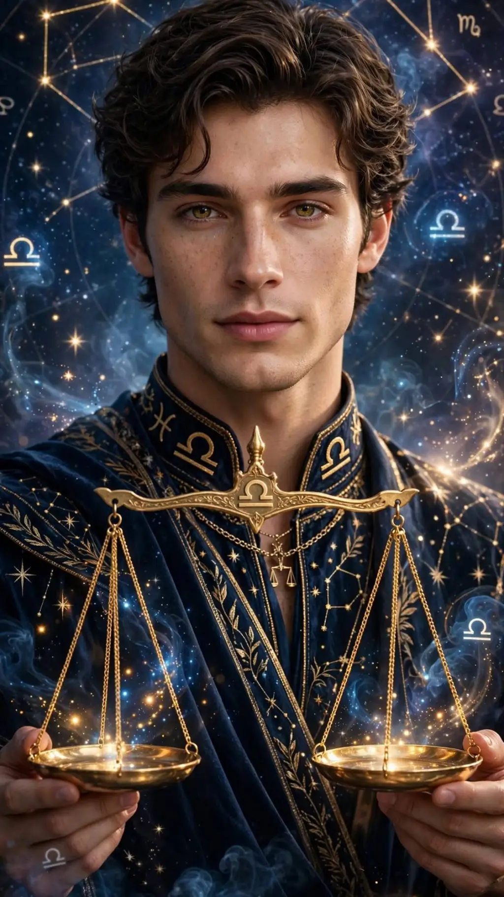 ai character: Libra (Masculino) background