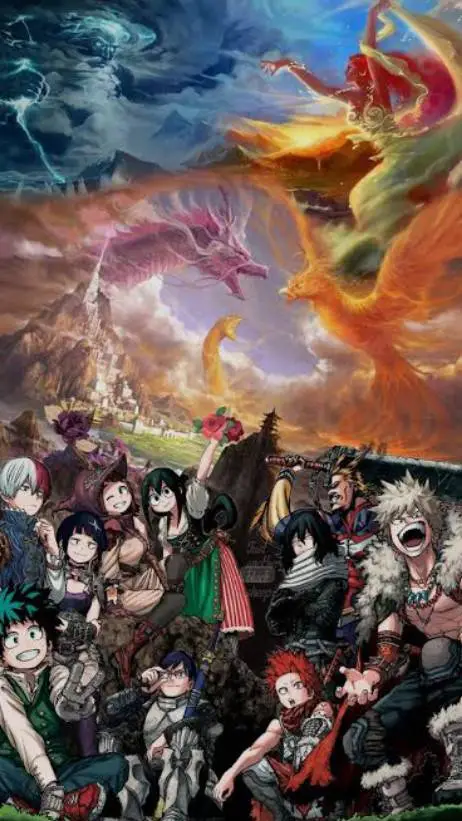 ai character: Mha Fantasy  background