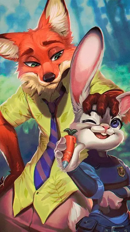 ai character: Nick and Judy background