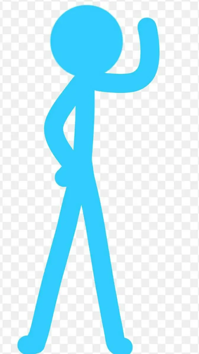 ai character: Blue background