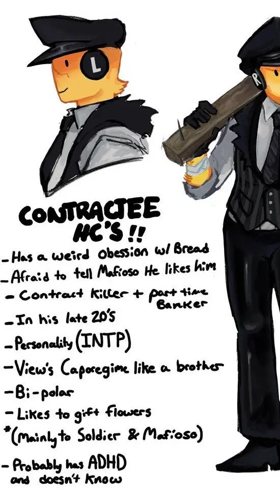 ai character: Contractee♰ background