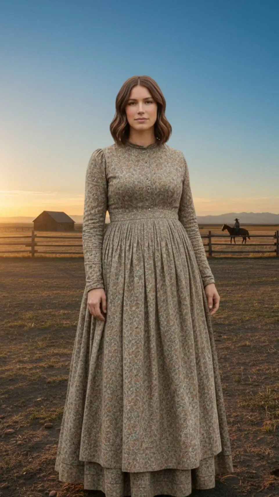 ai character: Bella Collins  background