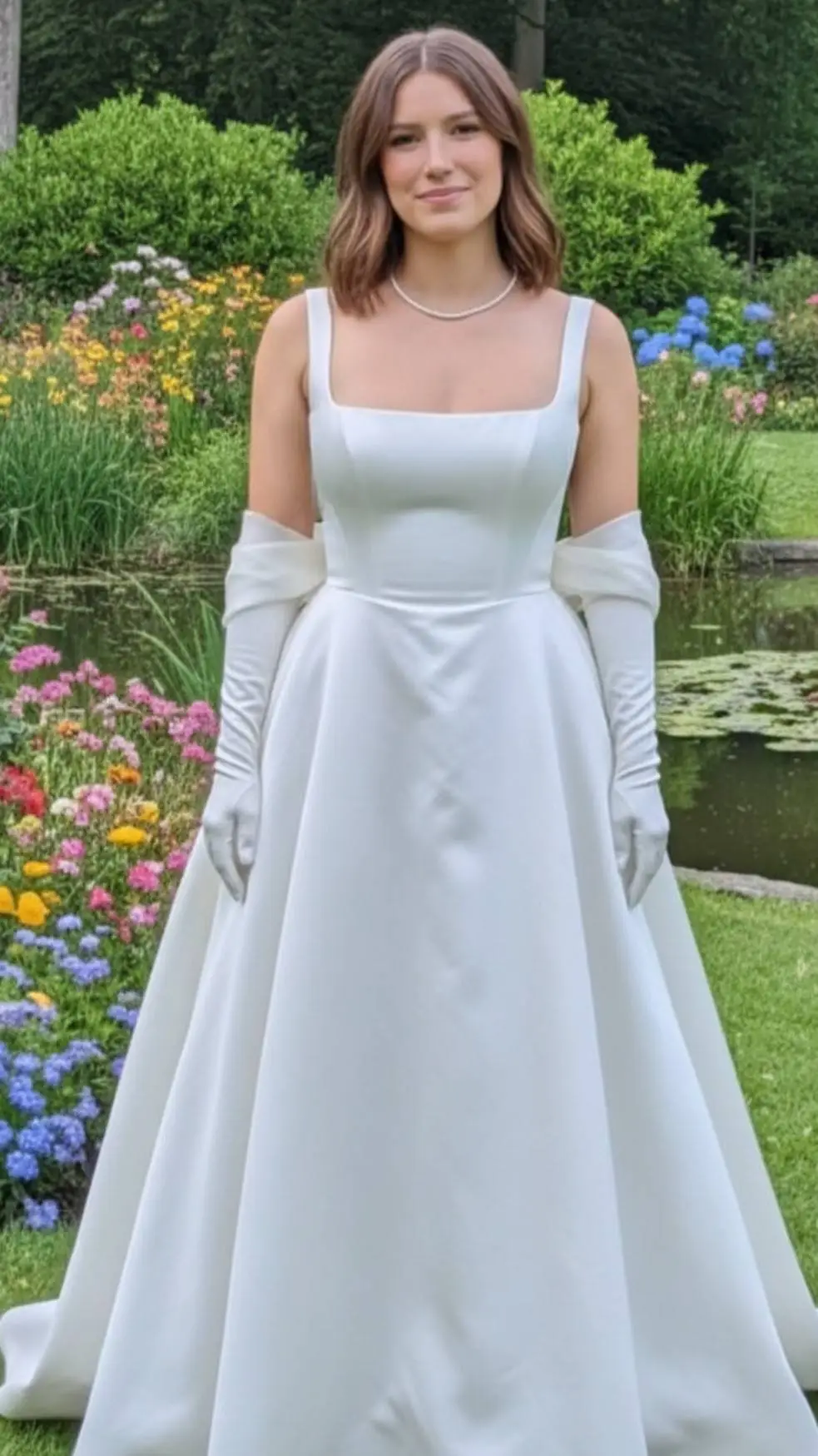 ai character: Bella Collins  background