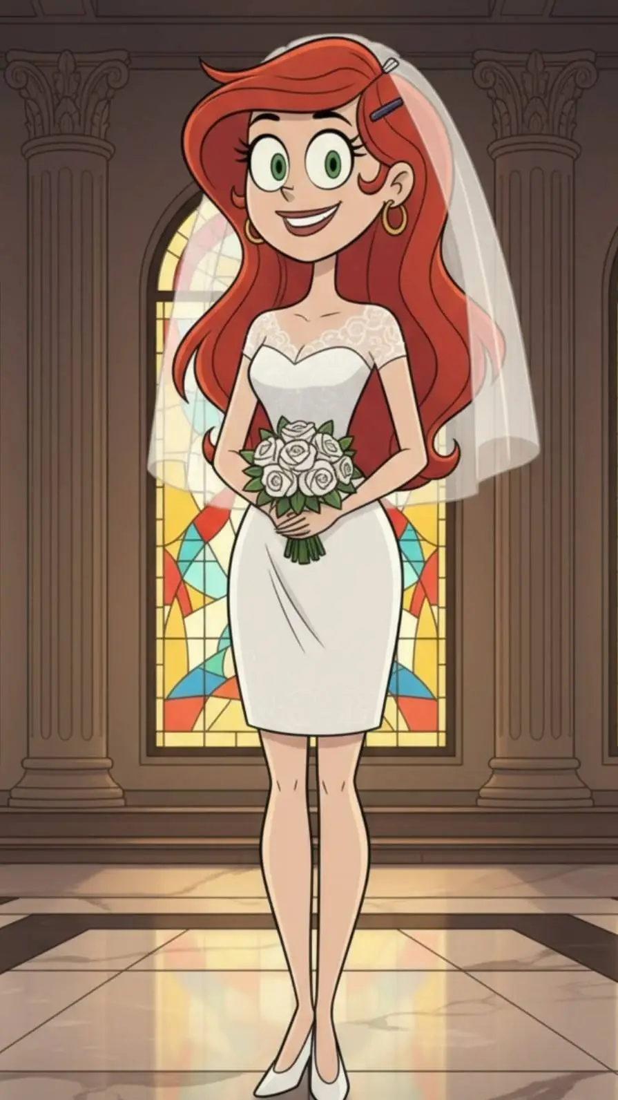 ai character: Jessica Collins  background