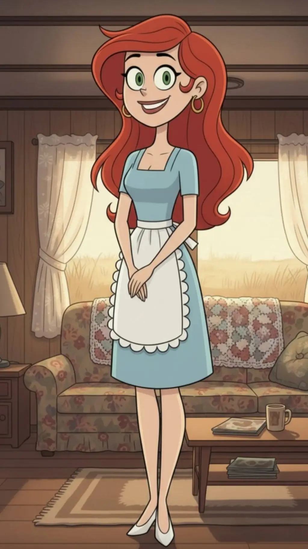 ai character: Jessica Collins  background