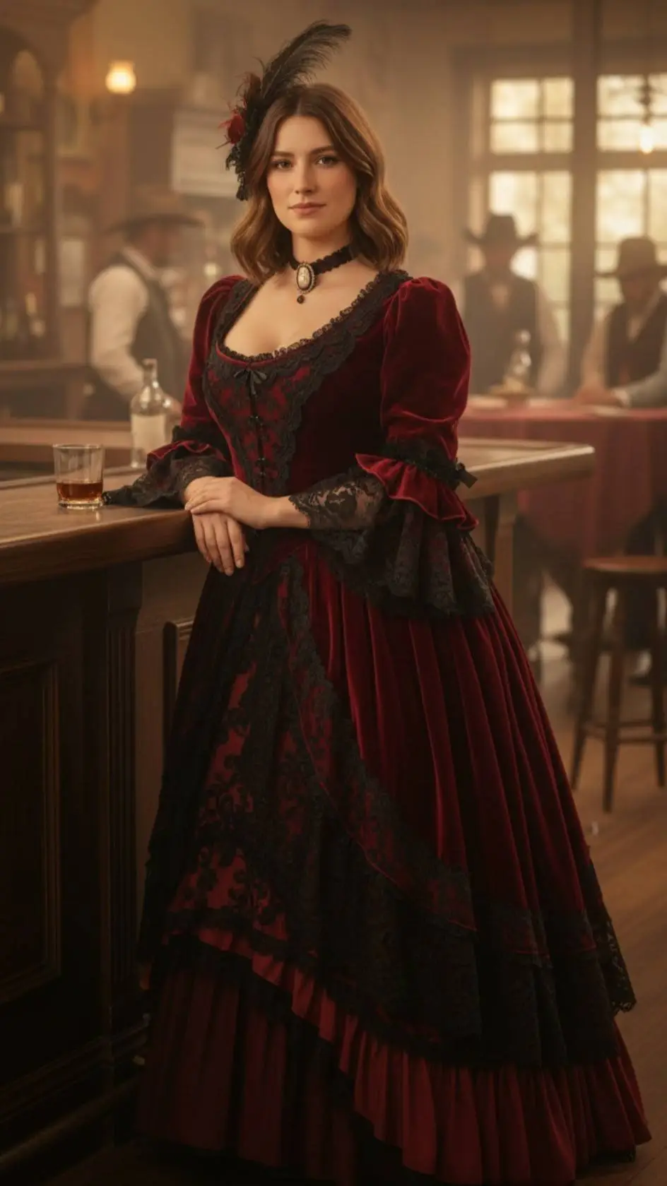 ai character: Bella Collins  background