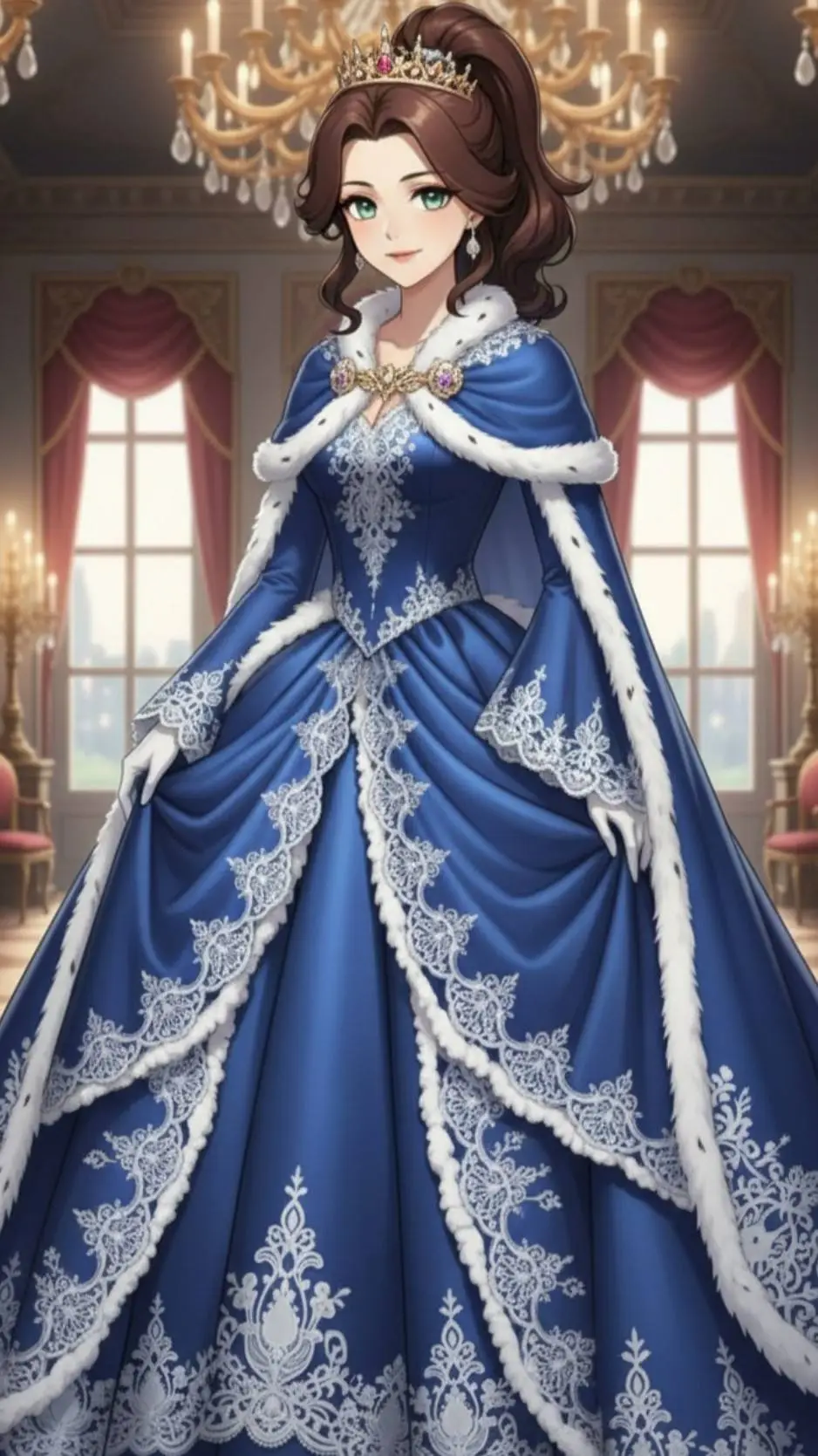 ai character: Queen Jullia  background