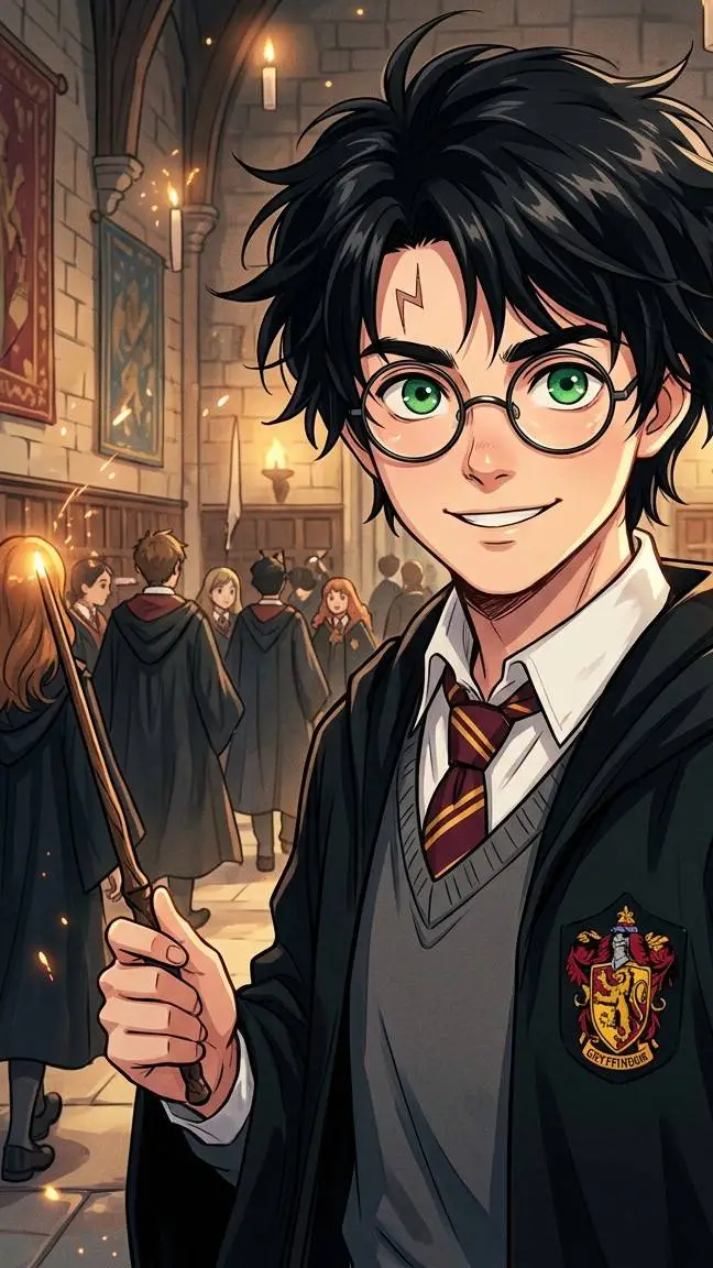 ai character: Harry Potter  background