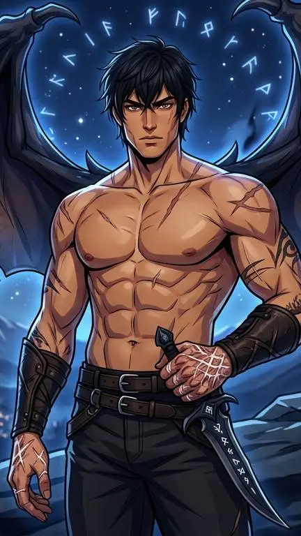 ai character: Azriel  background