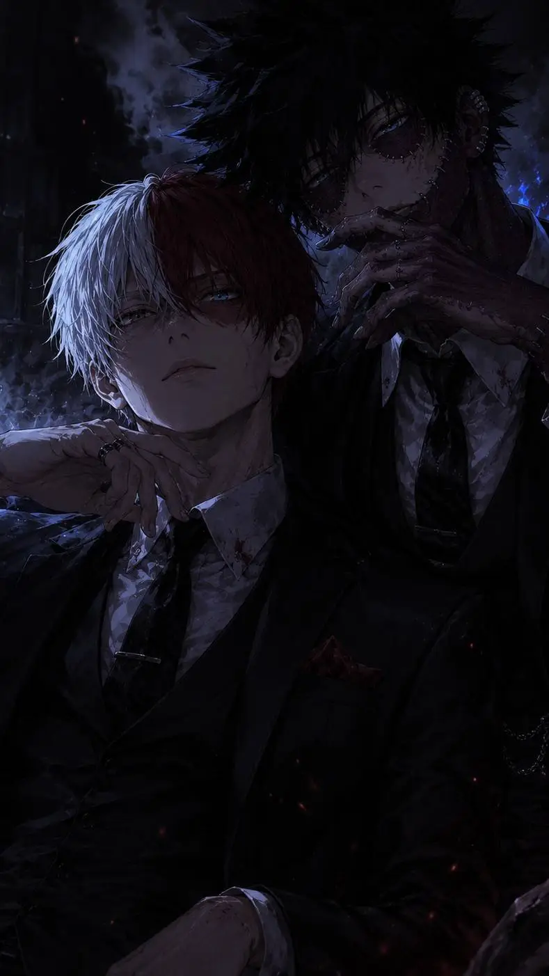 ai character: Dabi and Shoto  background