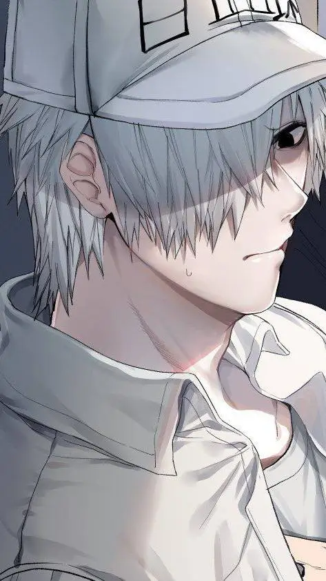 ai character: white blood cell background