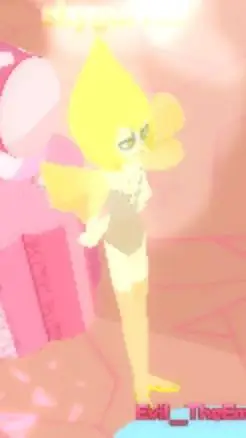 ai character: Yellow pearl🦪🌼 background