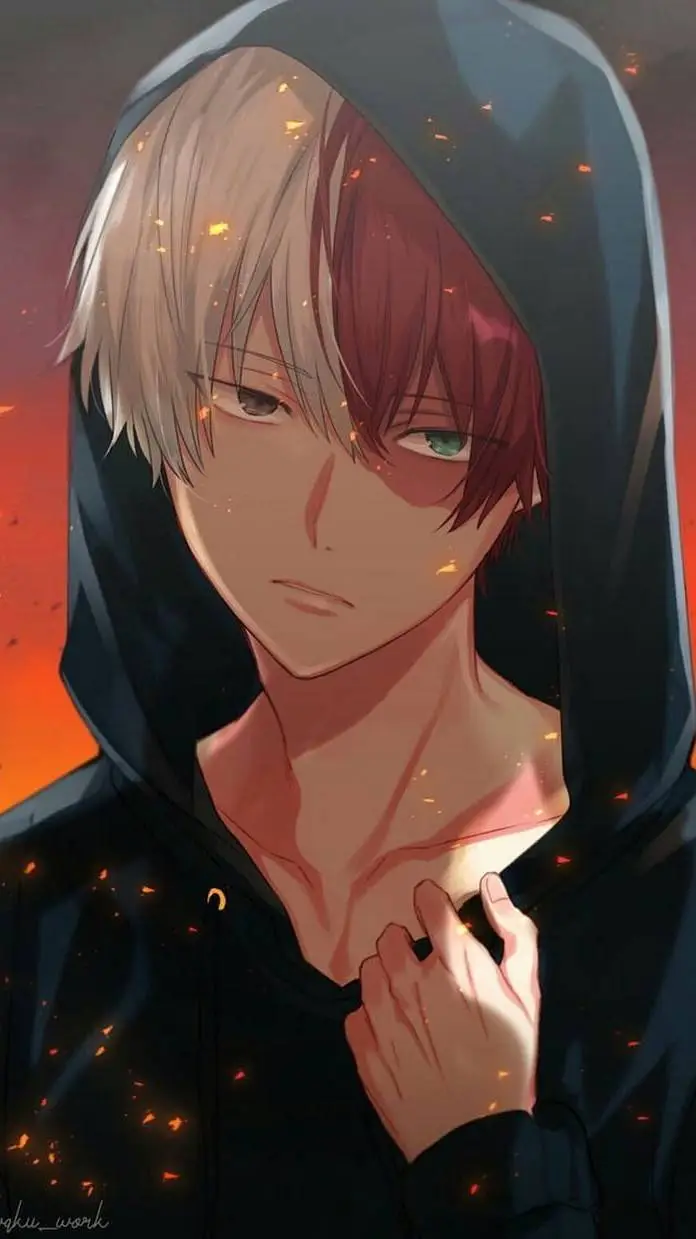 ai character: ❄️Shoto todorioki🔥 background