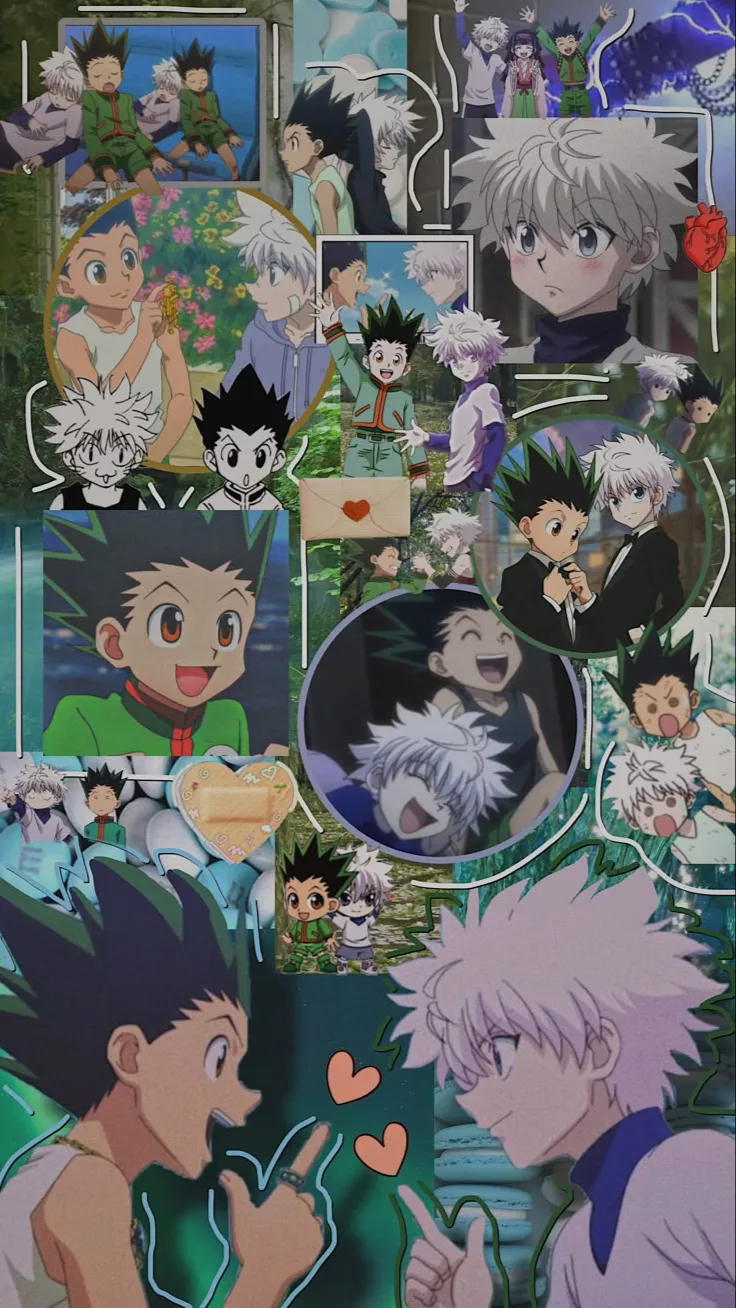 ai character: Gon x killua💚🤍 background