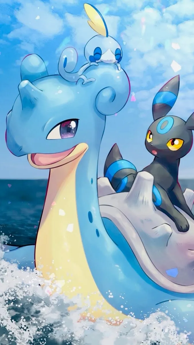 ai character: Pokémon beach day background