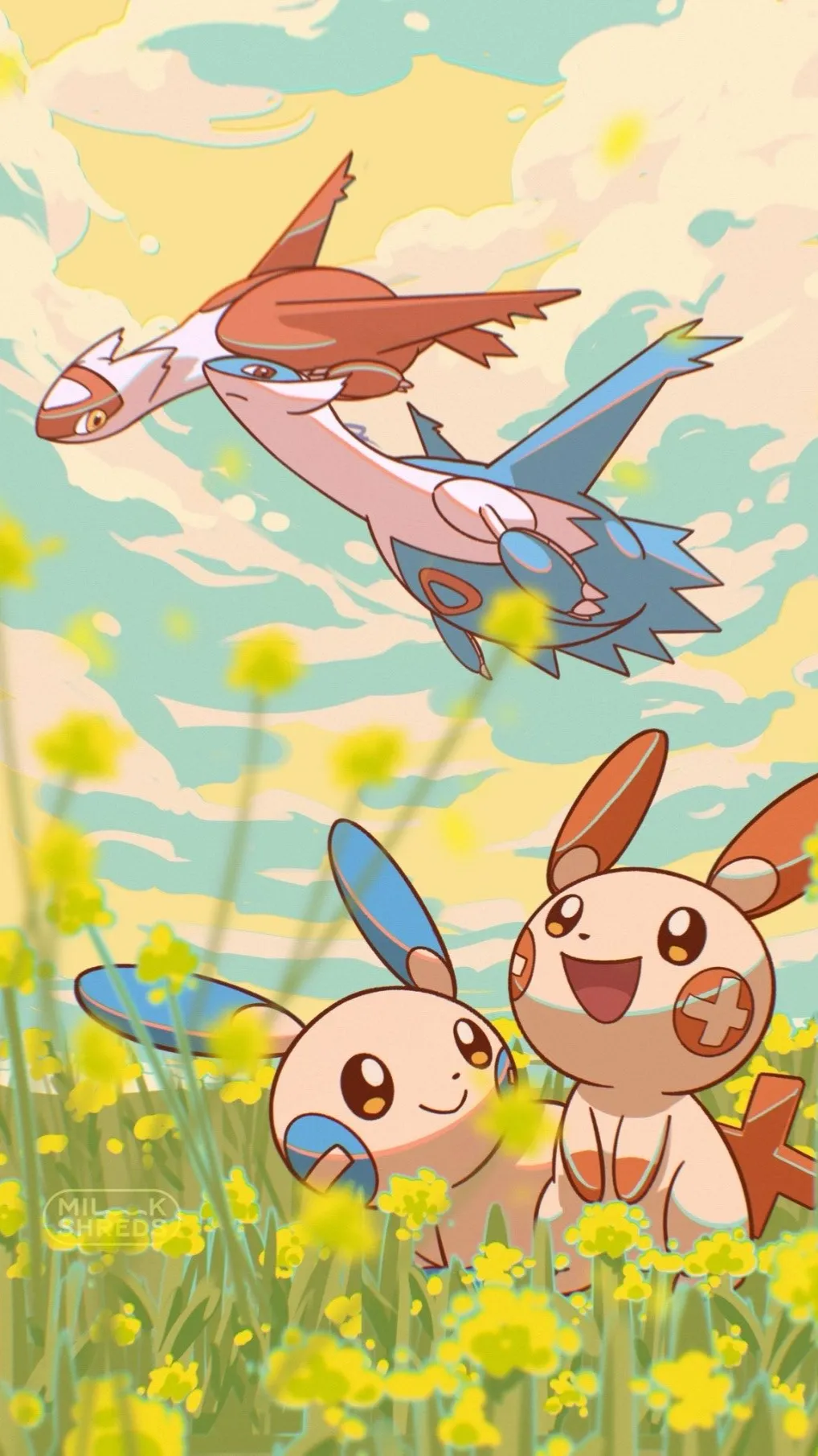 ai character: Pokemon field day  background