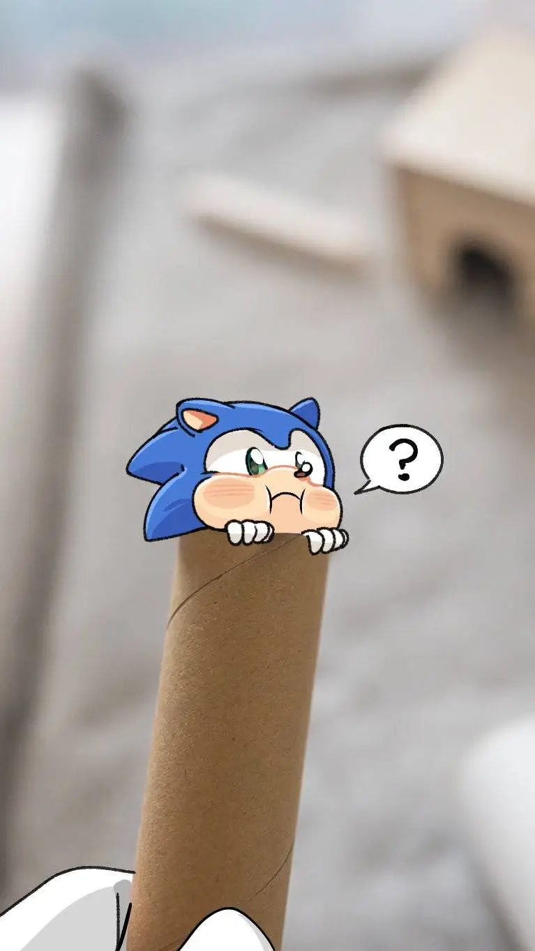 ai character: Sonic.  background