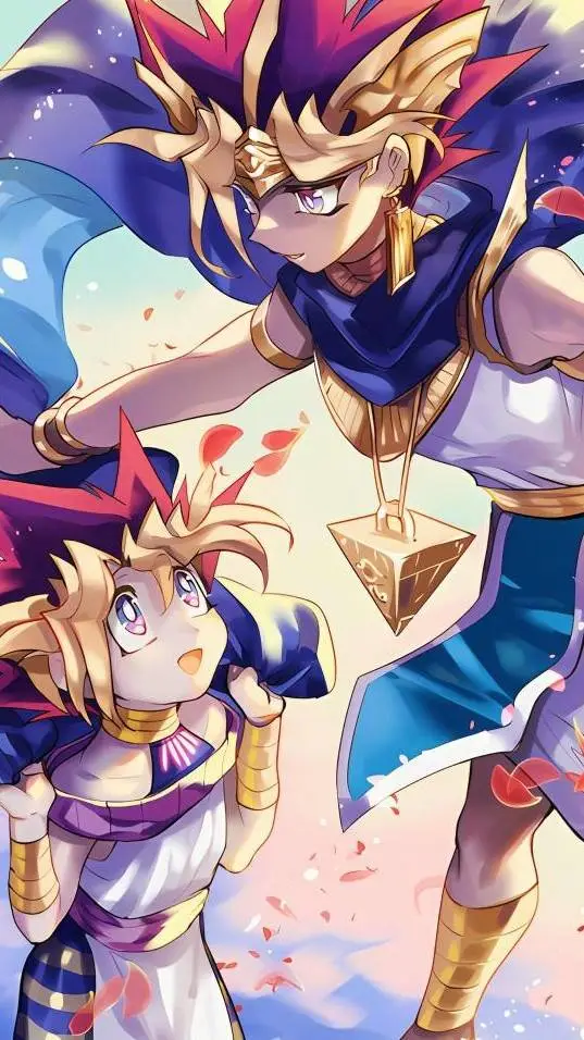 ai character: Yugi & Atem. background