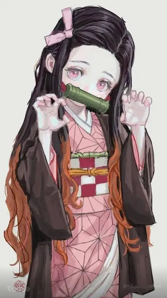 ai character: nezuko kamodo  background