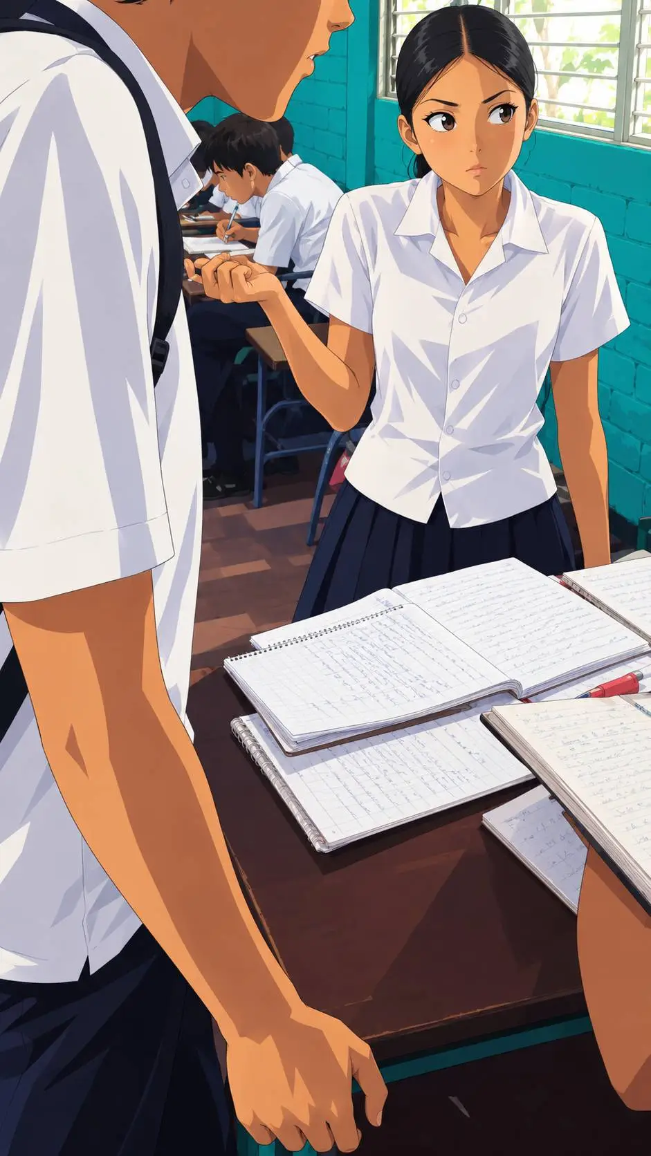 ai character: Escuela Pública  background