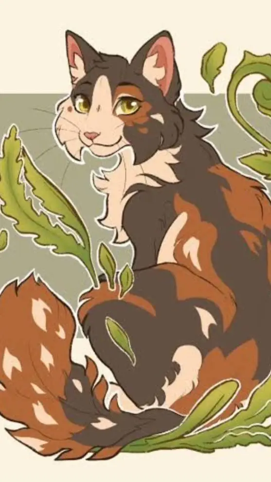 ai character: spotted leaf background