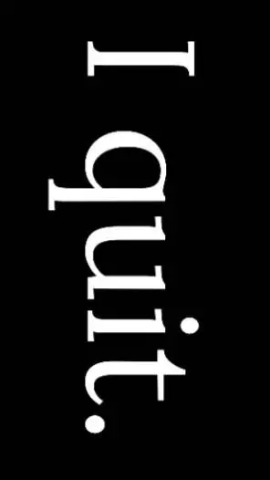 ai character: i Quit background