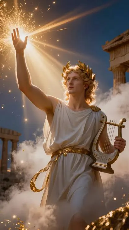ai character: Apollo  background