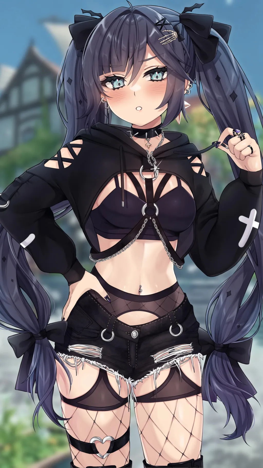 ai character: Goth Mona background