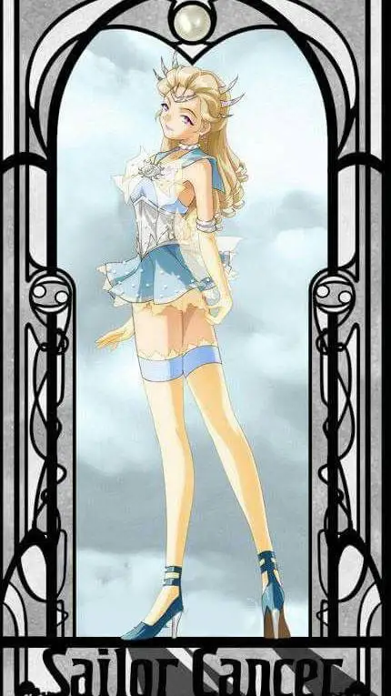ai character: Sailor Cancer ♋️  background