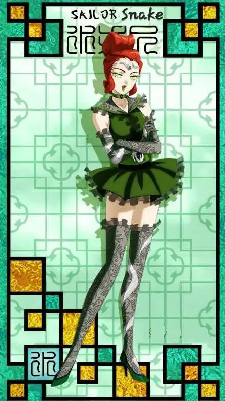 ai character: Sailor Snake  🐍  background