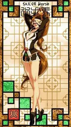 ai character: Sailor Horse 🐎  background