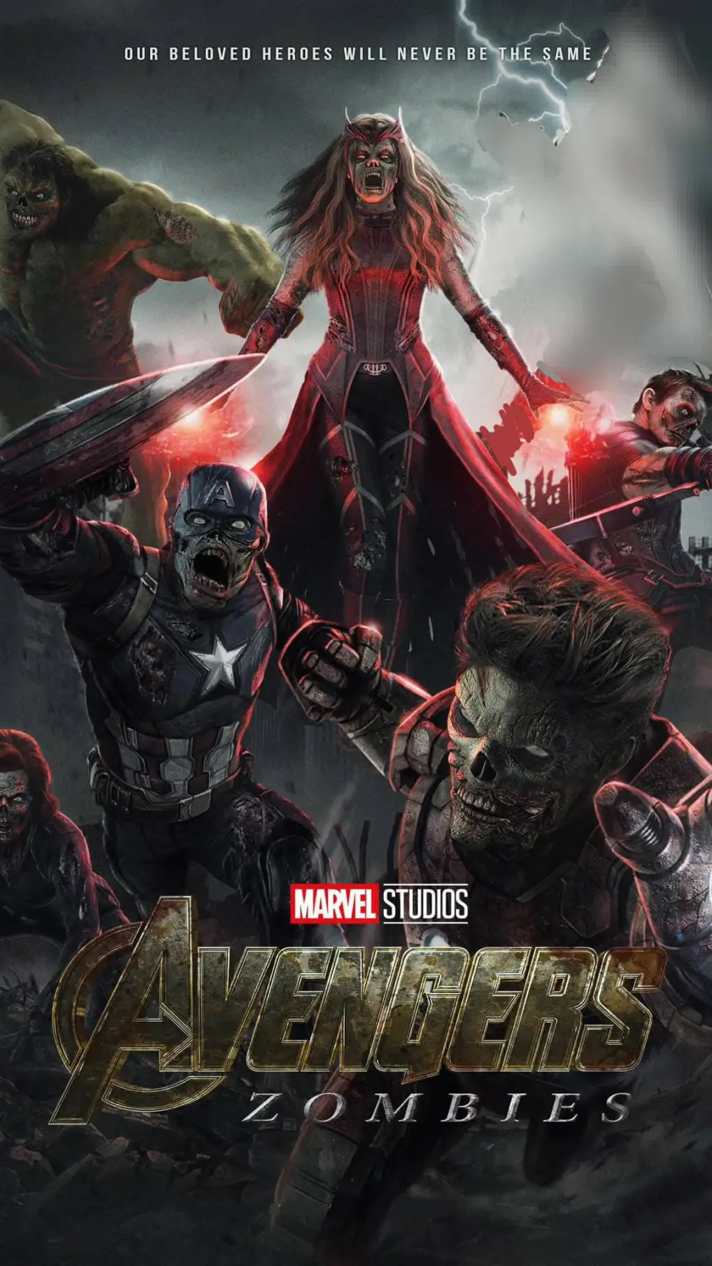 ai character: Avengers Zombies  background