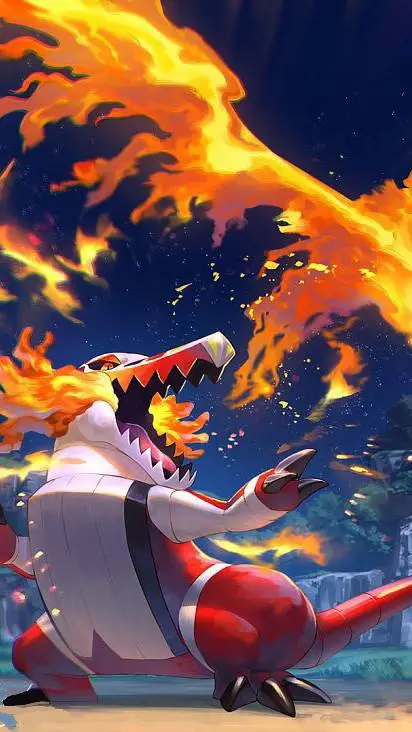 ai character: Skeledirge🔥👻 background