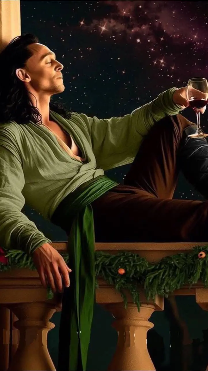 ai character: Loki Odinson 💚🎄 background