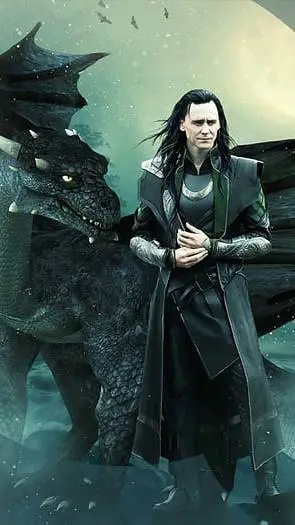 ai character: Loki Odinson 💚 background