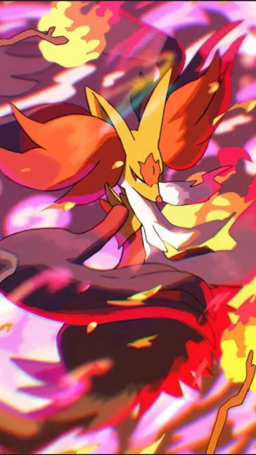 ai character: Mega Delphox🔥 background