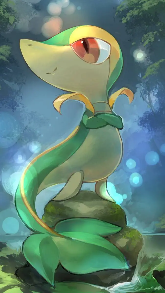 ai character: Snivy🍃 background