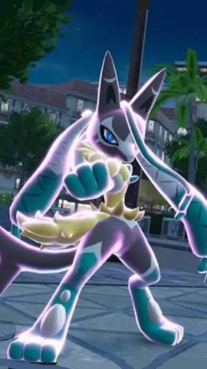 ai character: Mega Lucario Z background
