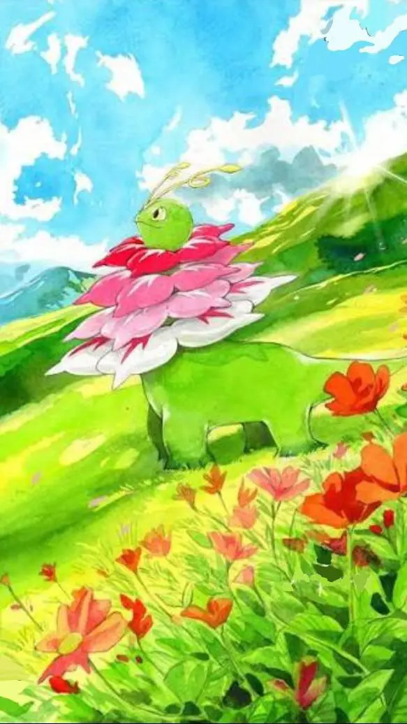 ai character: Mega Meganium background