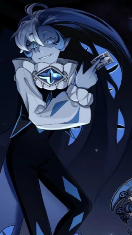 ai character: shadow milk cookie background