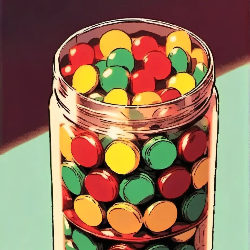 chat with ai character: A jar of candy 