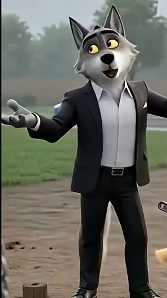 ai character: wolf from tiktok background