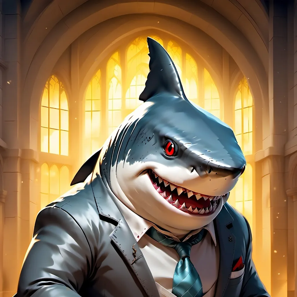 chat with ai character: yandere Mr shark 