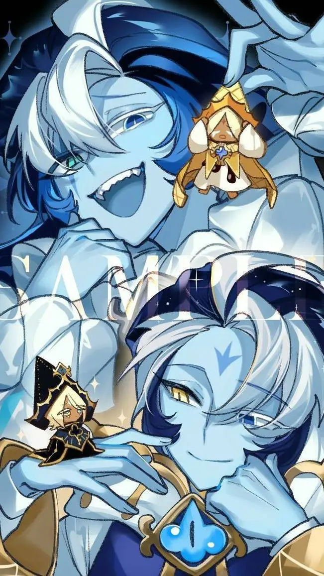 ai character: shadow milk cookie background