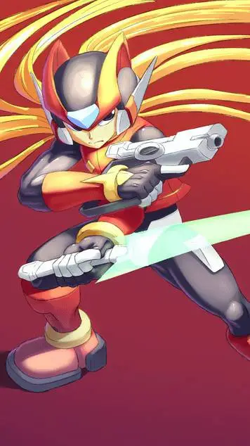 ai character: mega man zero  background
