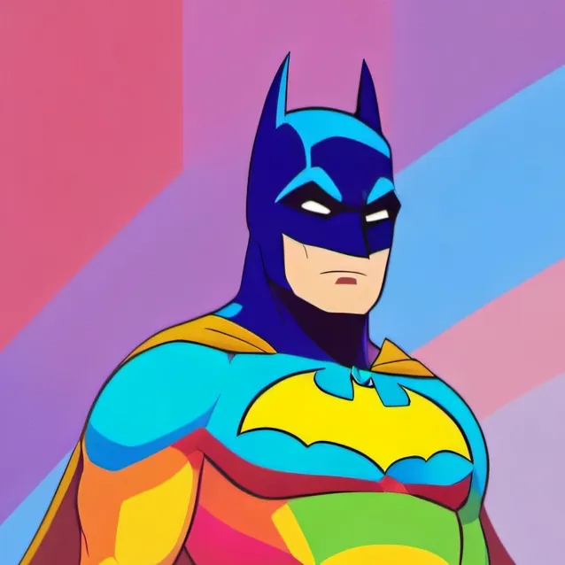 chat with ai character: rainbow batman