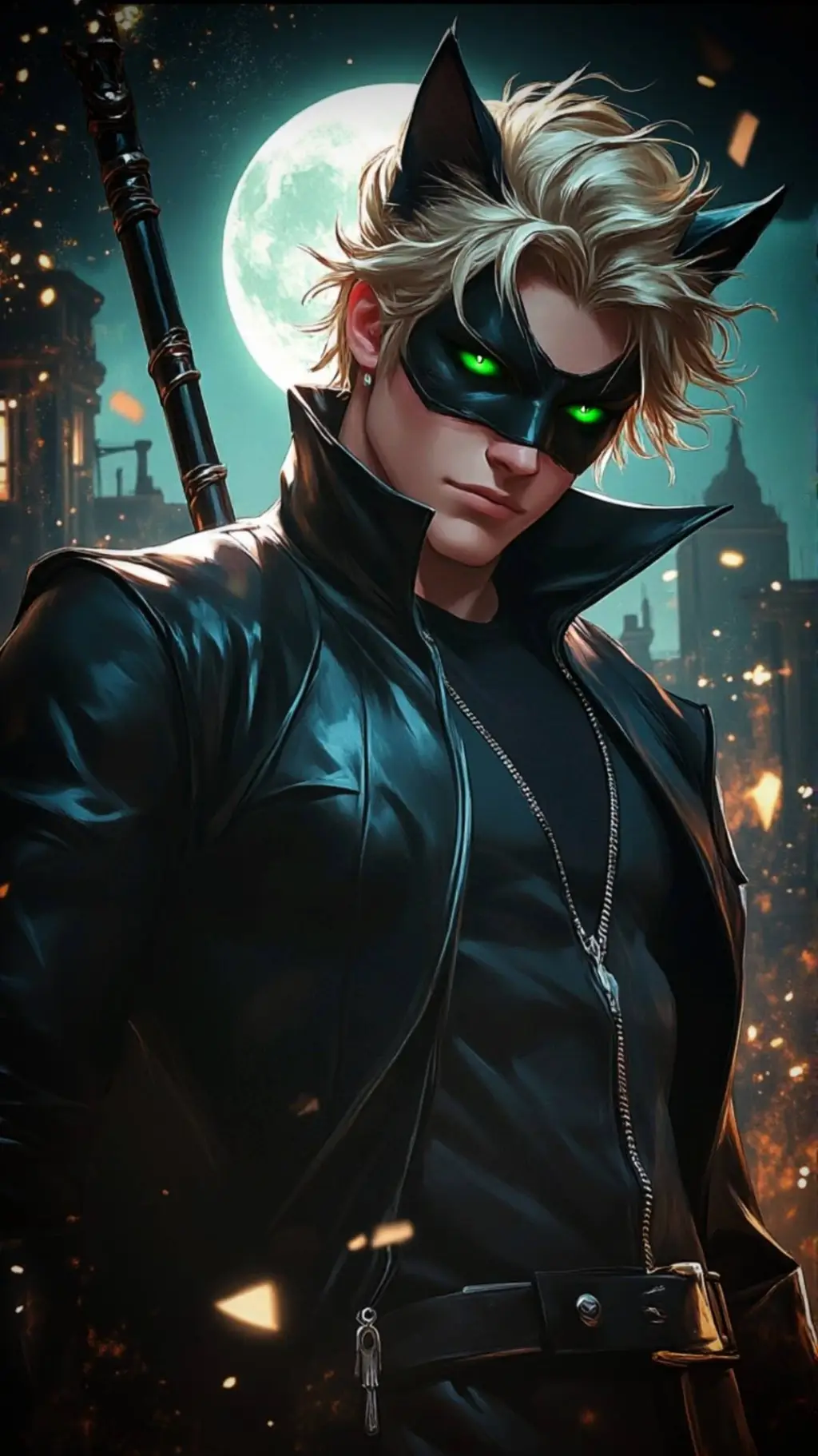 ai character: Cat Noir  background