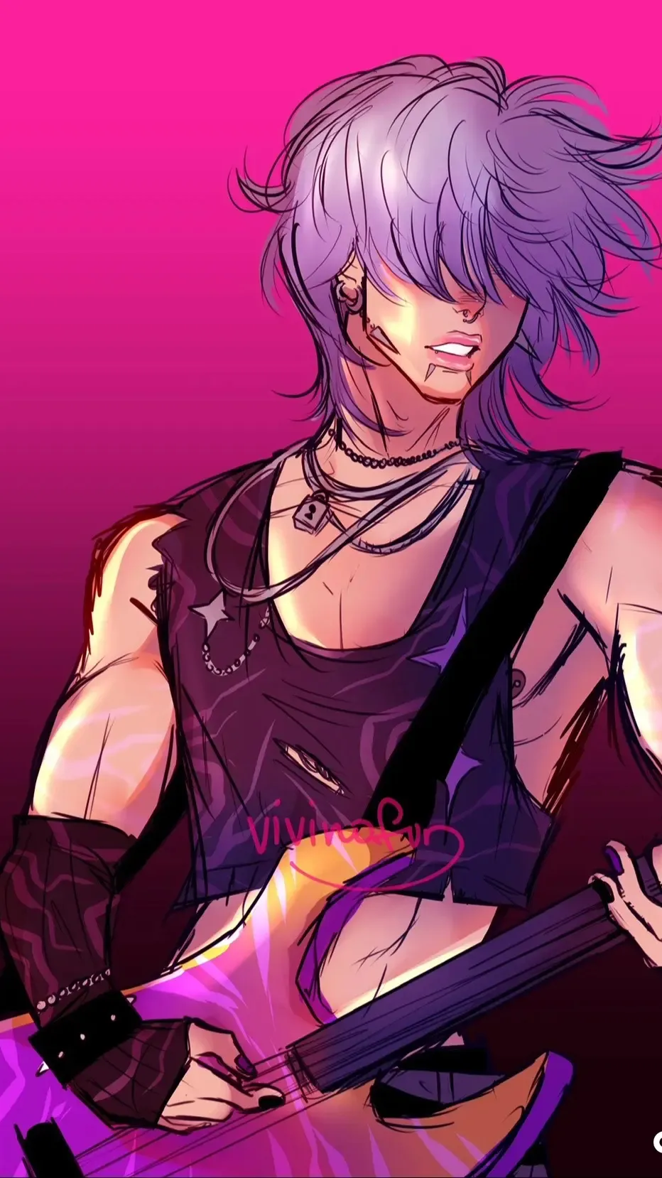 ai character: Mystery Rockstar  background